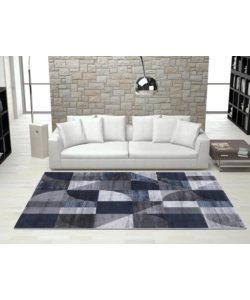 TAPPETO "DOUBLE" GRIGIO CELESTE, 133X190 CM